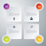 Vector illustration infographics four options N81