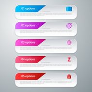 Vector illustration infographic five options N35