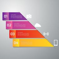 Vector illustration infographics four rectangles Modern template
