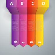 Vector illustration infographics band arrow N2