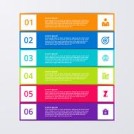 Vector illustration infographics six options N17