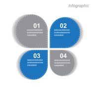 Infographic design template with paper tags N87