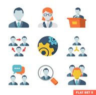 Business people Flat icons N13