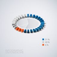 Pie Chart Template for Infographics Reports Presentation