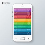 Vector mobile phone for infographic N4