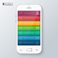 Vector mobile phone for infographic N5