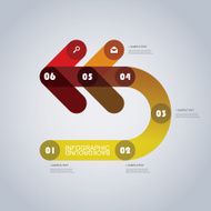 Modern Business Infographic Template - Abstract Arrow Shapes