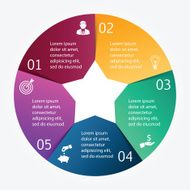 Vector circle element for infographic N69