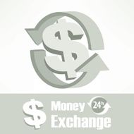Dollar symbol in grey