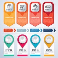 set of infographic templates flat design N7