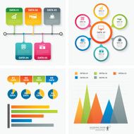 set of infographic templates flat design N8