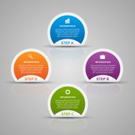 Abstract 3D business options infographics template N8