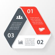 Business triangle infographic diagram presentation 3 options N2