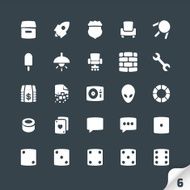 Set of Office and Media Icons N7