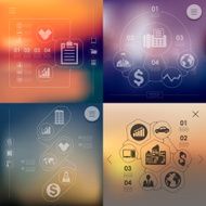 business infographic with unfocused background N200