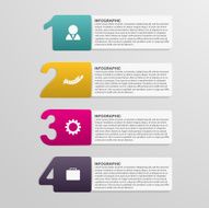 Creative colorful numbered infographic Design element