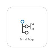 Mind Map Icon Business Concept Flat Design N5