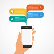 Modern design infographic with mobile phone