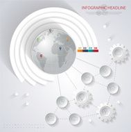 Abstract 3D digital illustration Infographic with world map Can N13