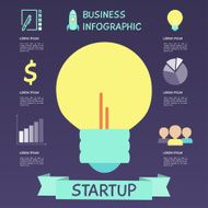 Business startup infographic elements