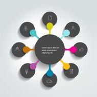 Flowchart diagram scheme Infographic element N17