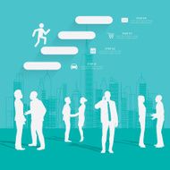 Modern infographic for business project with silhouette people N15