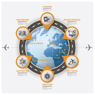 Road And Street Route Business Travel Infographic Diagram