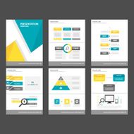 Blue yellow Multipurpose Infographic elements presentation template flat design