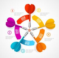 Darts Infographic Option Banner Concept Vector