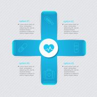 Medical infographic healthcare concept with four options parts