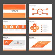 Orange Multipurpose Infographic elements presentation template flat design set