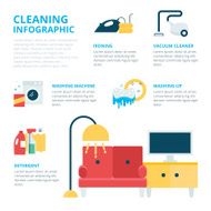 Cleaning infographic vector illustration