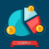 Infographic economic and finance concept flat illustration