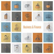 business and finance icon set N370
