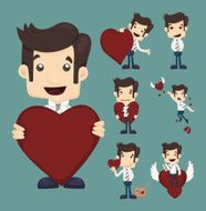 set of businessman characters poses N25