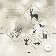 Christmas infographic with unfocused background N179
