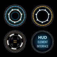 Concept futuristic white virtual graphic touch user interface