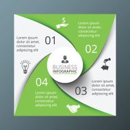 Vector spiral square for infographic