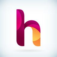 Modern twisted letter H