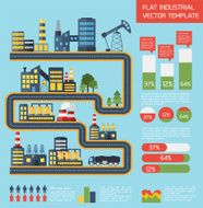 Modern industrial flat infographic background N13
