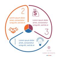 Circle Lines Infographic Three Positions