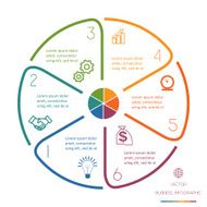 Circle Lines Infographic Six Positions