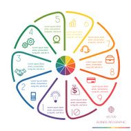 Circle Lines Infographic Ten Positions