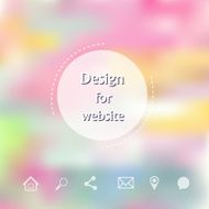 Vector web and mobile interface template N8