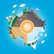 Floating island design Background for presentations