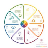 Circle Lines Infographic Eight Positions