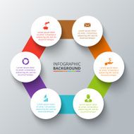 Vector hexagon with circles for infographic