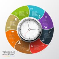 Vector circles elements for timeline infographic N4