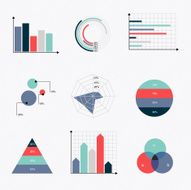 Set of infographics elements in modern flat business style N18