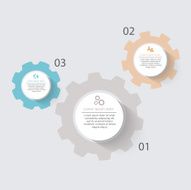 Vector info graphics with cogwheels